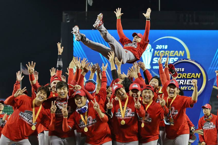 2018年の韓国王者・SKワイバーンズも日本でのキャンプをキャンセル。両国の関係悪化はプロ野球界にも暗い影を……。(C)REUTERS/AFLO