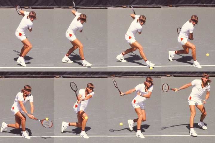 テニス界に変革をもたらしたボルグのトップスピン打法。写真：スマッシュ写真部