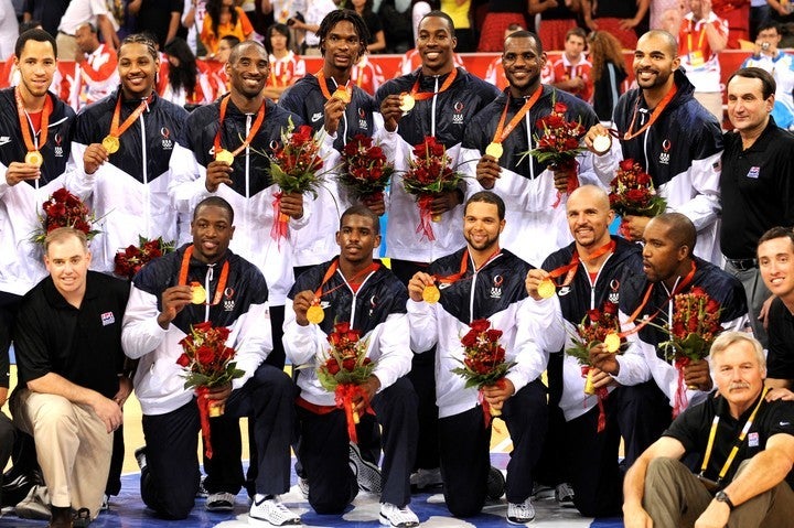 バスケ大国・アメリカのプライドを取り戻すべく結成された“リディームチーム”が、北京五輪で２大会ぶりの頂点に。(C)Getty Images