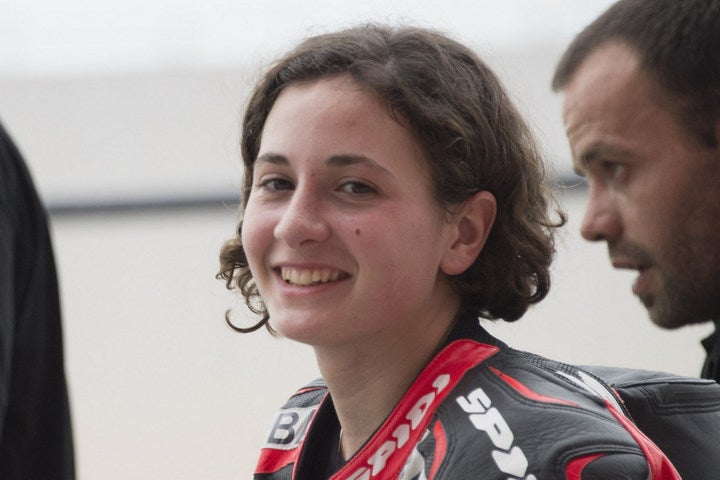 ２輪ロードレース世界選手権でチャンピオンに輝いたカラスコは、笑顔が可愛い22歳。(C)Getty Images