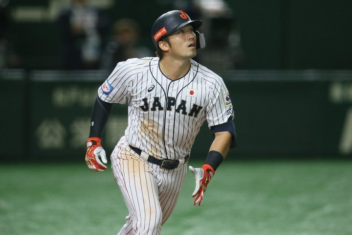 鈴木誠也はプレミア12でも打率.444、3本塁打、13打点の三冠を獲得してMVPに選出。写真：滝川敏之