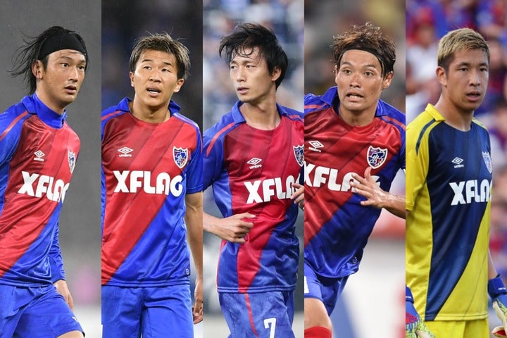 FC東京からは髙萩（左）、永井（左中）、室屋（中央）、東（右中）、林（右）にアンケートに回答してもらった。写真：THE DIGEST写真部