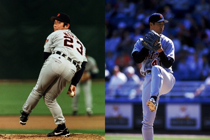 タイガースでは、2000年の野茂英雄（左）と木田優夫（右）を最後に日本人選手はプレーしていない。(C)GettyImages