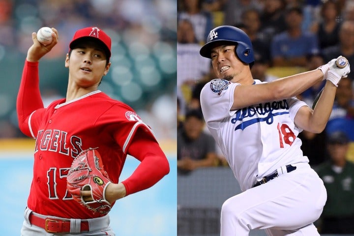 前田（右）が大谷（左）から本塁打を打てば椿事達成となるが…。(C)Getty Images