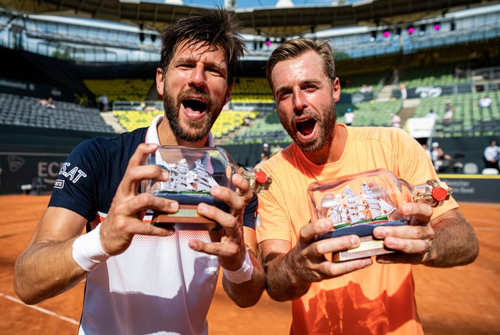 昨年のヨーロピアン・オープンでダブルス優勝を飾ったメルツァー（左）とペアのマラチ（右）。（C）GettyImages