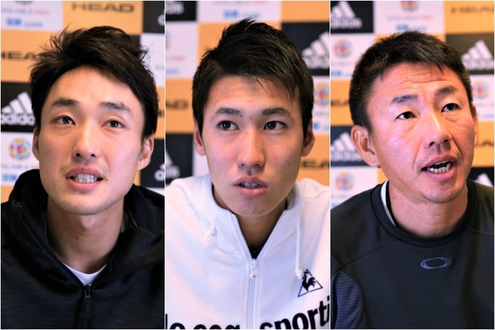 アドバイスしてくれた添田豪（左）、綿貫陽介（中央）、鈴木貴男（右）。写真：THE DIGEST写真部