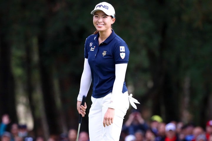 渋野が日本女子ゴルフツアー第７戦を中止を受け、その想いをインスタグラムに綴った。(C)Getty Images