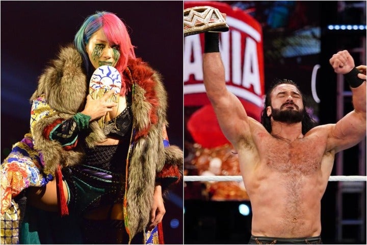モーガンに勝利し、シングルの可能性を見せたアスカと、WWE戴冠＆防衛を同じ日に果たしていたマッキンタイア。(C)2020 WWE, Inc. All Rights Reserved.