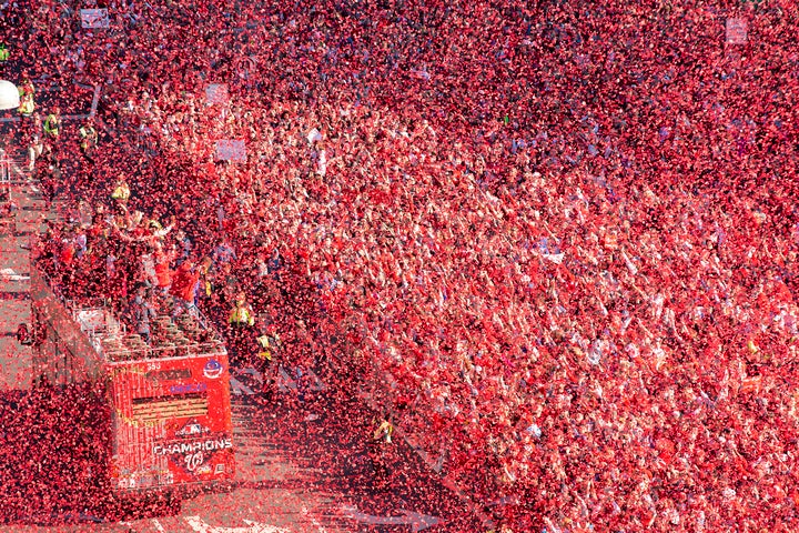 昨年、ナショナルズが悲願のワールドチャンピオンを達成した直後のパレードには、80万人近くものファンが参加した。(C)Getty Images