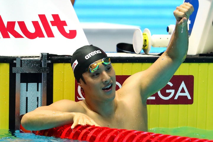 来年の東京五輪出場も内定が決定している瀬戸。自宅にプールを設置し、泳いでいる様子を公開した。（C）Getty Images