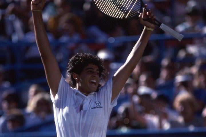サバチーニが「自分のテニスキャリアでの最高の瞬間」と言う1990年全米オープン優勝。写真：THE DIGEST写真部