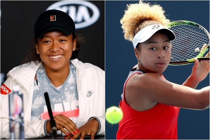 大坂なおみ（左）の似顔絵を描いた姉のまり（右）。彼女も妹と同様にプロテニス選手だが、テニスだけではなく芸術面でも豊かな才能を持つようだ。（C）GettyImages