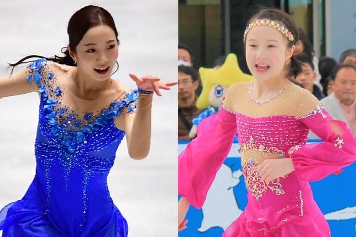 SNS投稿でも高い人気を誇る本田姉妹。今回は末っ子・紗来（右）が次女・真凜（左）との２ショットを公開した。（C）Getty Images