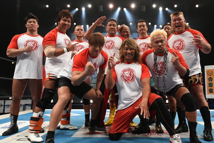 負傷がちだった選手たちのテーピングもなく、明日からの『ニュージャパンカップ2020』に向けて復活をアピールした新日本プロレスの選手たち。（C)新日本プロレス
