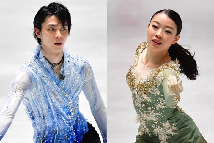 日本スケート連盟が新シーズンの強化選手紹介ページで羽生（左）、紀平（右）らのコメントを公開した。（C）Getty Images