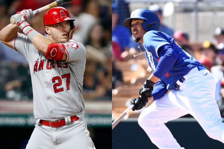 MLBを代表する５ツール・プレイヤーのトラウト（左）とベッツ（右）。トラウトは14、16、19年に、ベッツは18年にMVPを獲得している。（C)Getty Images
