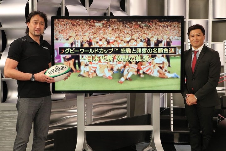 大野氏（左）は当時の試合を見直して、「こんなプレーやシチュエーションがあったんだ」という発見があったという。