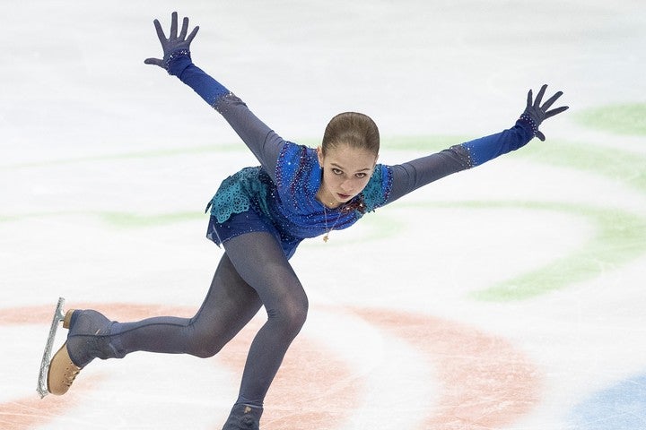 多彩な４回転ジャンプでファンを魅了させるトゥルソワが“開脚ジャンプ”姿を披露した。(C)Getty Images