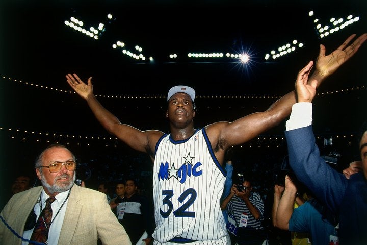 1992年に入団したシャックは瞬く間にリーグのトップスターに上り詰め、翌年のドラフトではペニー獲得を進言。夢のスーパーデュオが誕生した。(C)Getty Images