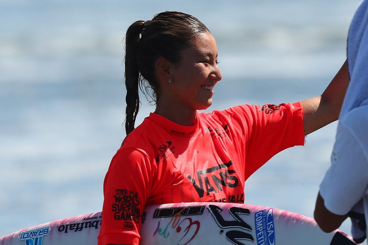女子サーフィン界期待のホープとして注目が集まる松田。国際サーフィン連盟（ISA）の公式サイトで特集されている。（C）Getty Images