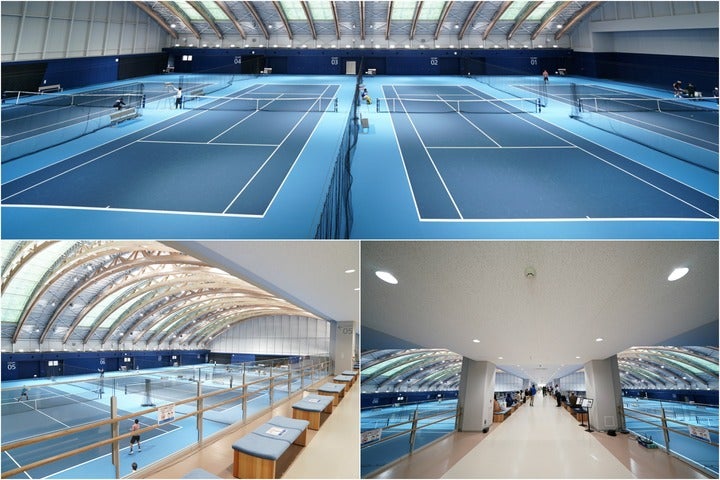 今年の全日本テニス選手権が開催された有明テニスの森インドアコートは、11月８日から個人利用が可能になる。写真：金子拓弥（THE DIGEST写真部）