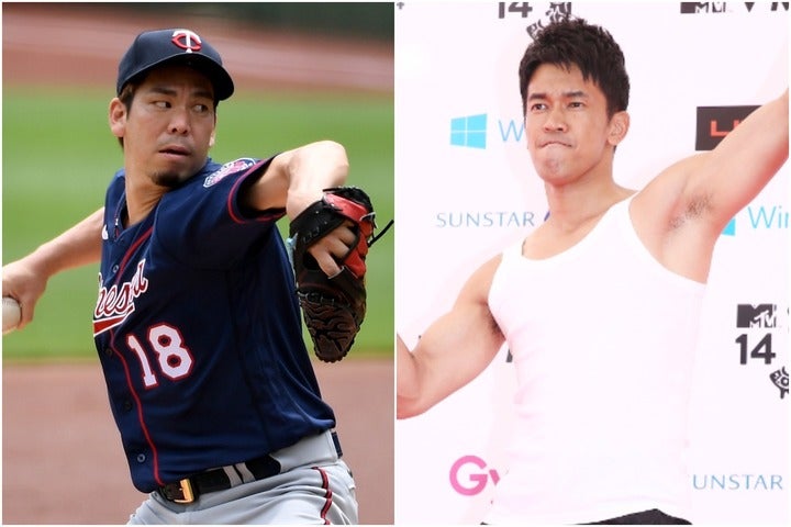 前田健太が、タレントの武井壮さんを相手に３打席勝負をした。(C)Getty Images