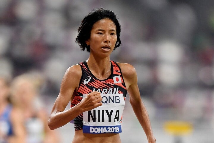10000メートルで日本記録の走りで東京五輪代表に内定した新谷仁美。(C)Getty Images