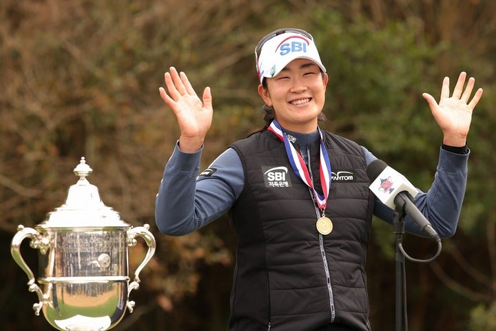 大逆転優勝を飾ったキム・アリム。今季の韓国ツアーは優勝なし、賞金ランク21位に終わっていた。(C)Getty Images