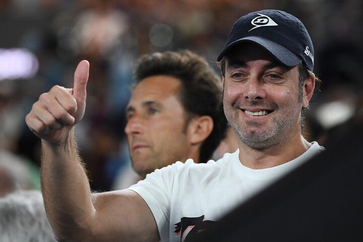 元ATP９位のニコラス・マスー氏は、昨年からティームのコーチとなり、今年の全米優勝へと導いた。（C）Getty Images