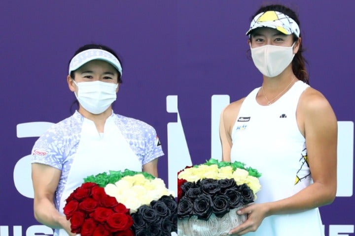 今シーズンを優勝という最高の結果でスタートした青山修子（左）と柴原瑛菜(右)。（C）Getty Images