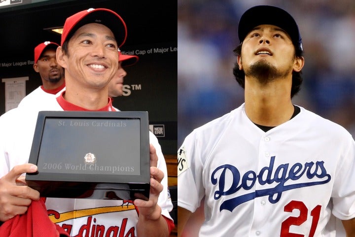 田口（左）は日本人最多の３度出場して世界一２度。反面、“日本人最強投手”ダルビッシュは17年に苦杯をなめている。(C)Getty Images