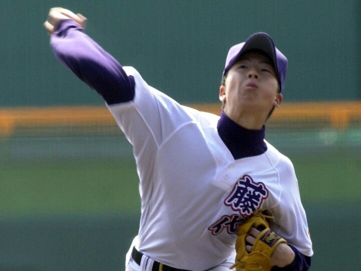 美馬は藤代高時代の2年春に選抜にも出場している。写真：産経新聞社