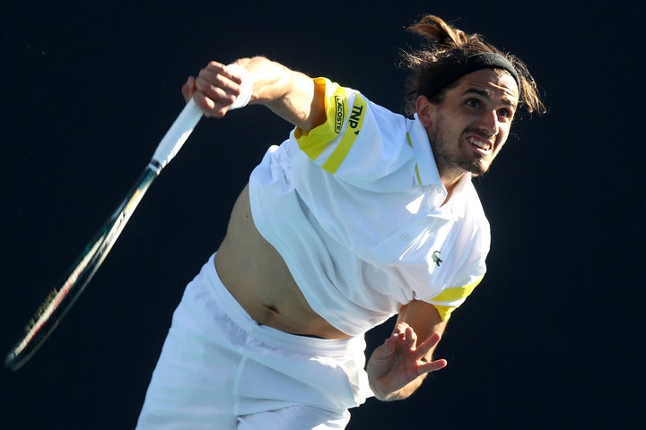 強力なサーブとボレーで錦織のテニスを封じ込めたエルベール。（C）Getty Images