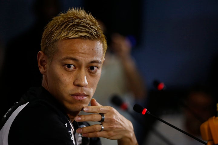 日本人選手として初めてアゼルバイジャンでプレーをすることを決めた本田圭佑。(C)Getty Images