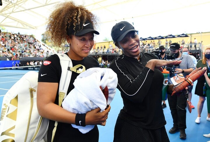 女子テニス界を牽引する２人のリーダーは、プライベートでも良好な関係を築いているようだ。(C)Getty Images