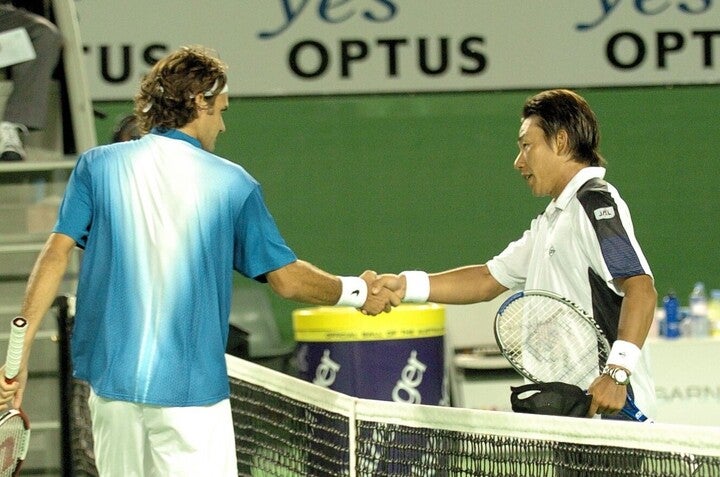 鈴木貴男の「一番印象に残っている試合」は、2005年全豪オープンのフェデラー戦。写真：THE DIGEST写真部