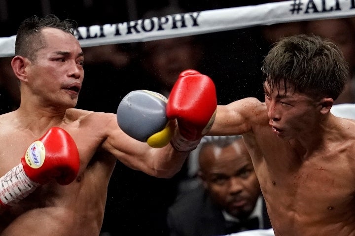 一昨年の11月に拳をかわし、日本中を熱狂させたドネア（左）と井上（右）。この時は３-０でモンスターが判定勝ちを収めている。（C）Getty Images