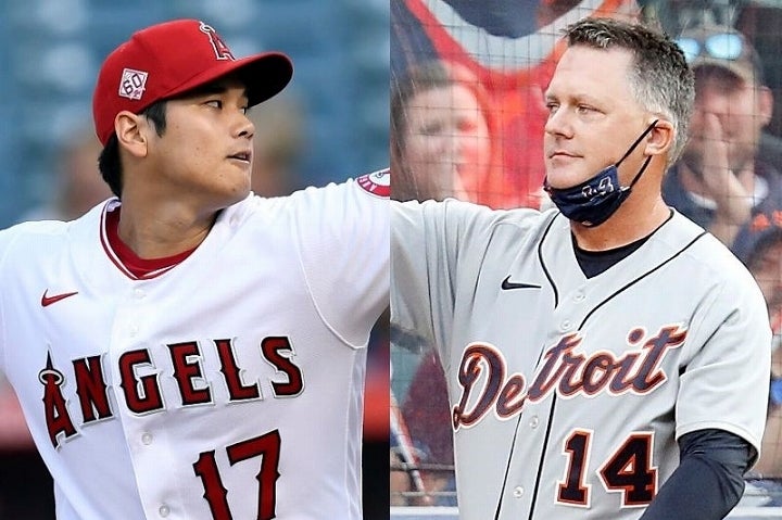 MLB屈指の頭脳派として知られるヒンチ（右）は、大谷（左）の存在感に脱帽した。(C)Getty Images