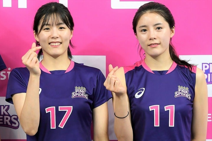今日6月30日は韓国Ｖリーグの選手登録期限日。渦中の双子姉妹、イ・ジェヨン（左）＆ダヨン（右）の行く末やいかに!? (C)AFLO