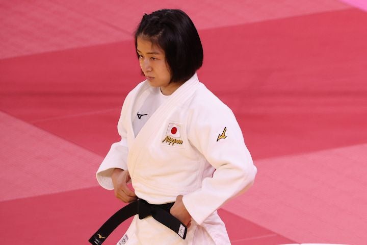 女子57キロ級の銅メダル決定戦に挑んだ芳田。(C)Getty Images
