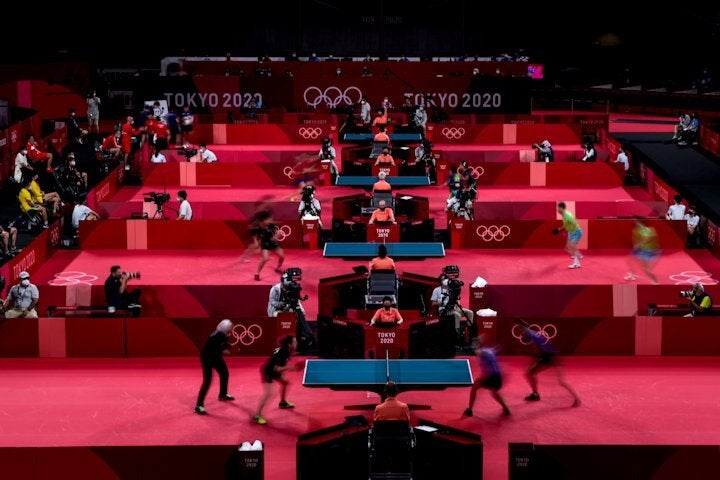 バトルフィ監督は、卓球の会場となった東京体育館のスタッフの対応にも感謝を述べた。(C)Getty Images