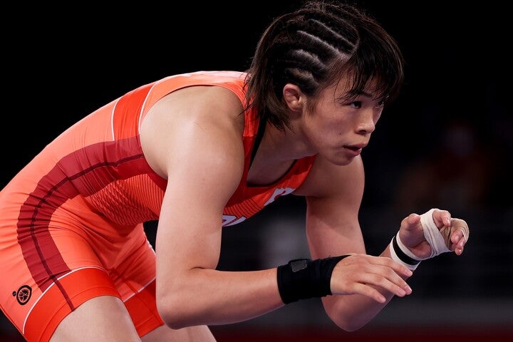 リオ五輪では63キロ級で金メダルに輝いた川井梨紗子。今回は57キロ級で連覇に挑む。 (C)Getty Images