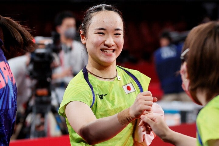 東京の地で素晴らしい結果を残した伊藤。特に「五輪で中国に勝てたのは自信になった」と語った。(C)Getty Images