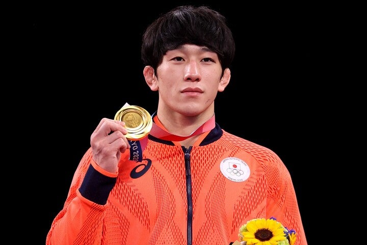 乙黒拓斗の劇的な勝利により今大会５個目のメダルが日本レスリング界にもたらされた。(C)Getty Images