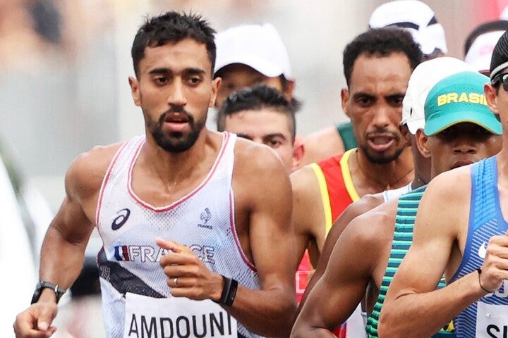 30キロ手前まで先頭集団で走ったモルア・アンドゥニ。(C)Getty Images