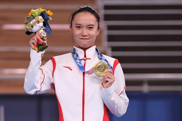 あらためて金メダルの“価値”を説いた朱雪瑩。殊勝なコメントを連発した。(C)Getty Images