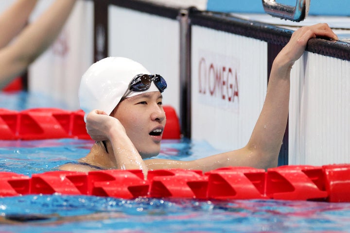 圧巻の泳ぎで世界新を叩き出した中国の馬佳。(C)Getty Images