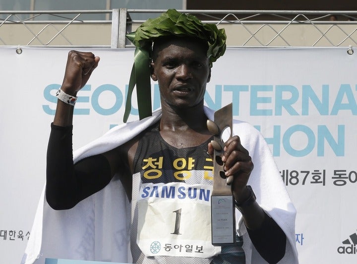 2016年にソウル国際マラソンで優勝を飾ったオ・ジュハン。(C)AP/AFLO