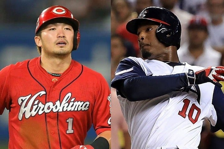 MLB挑戦が囁かれる鈴木（左）。そんな日本球界屈指のスラッガーの実力に、オリックスの主砲ジョーンズも太鼓判を押した。写真：THE DIGEST写真部、(C)Getty Images