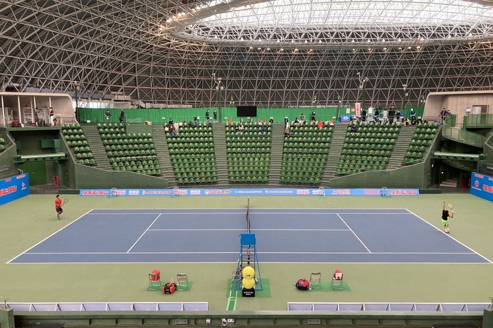 日本チャンピオンの座は誰のものに？ 開幕を迎えた全日本選手権、今年は無観客で行なわれている。写真提供：日本テニス協会
